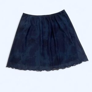 American Eagle high-waisted navy blue mesh mini skirt